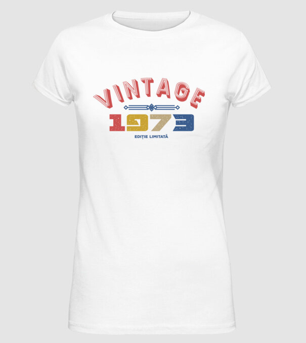 1973 Ediție limitată model alb pe tricou