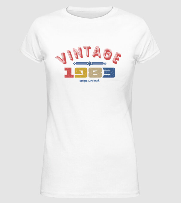 1983 Ediție limitată model alb pe tricou