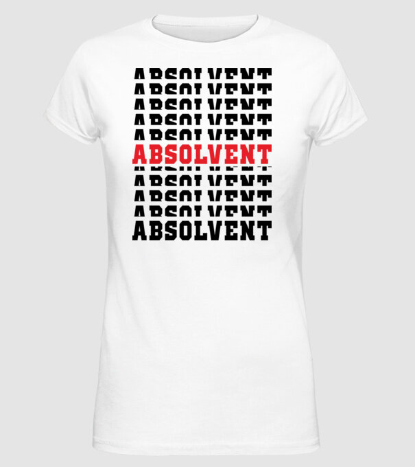 absolvent 2022 model alb pe tricou