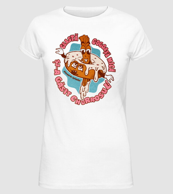 această gogoașă mică și-a găsit churrosul model alb pe tricou