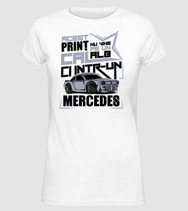 Acest prinț nu vine pe un cal alb, ci într-un Mercedes model alb pe tricou