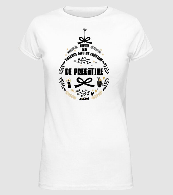 acesta este tricoul meu de Crăciun_de pregătire model alb pe tricou