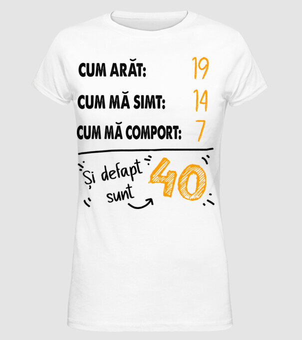 Aspect, senzație, comportament 40 Alb model alb pe tricou