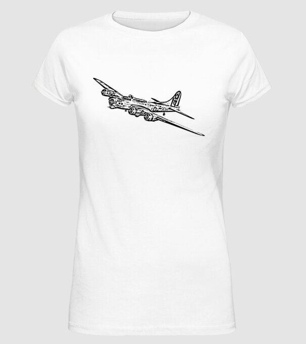Avioane model alb pe tricou
