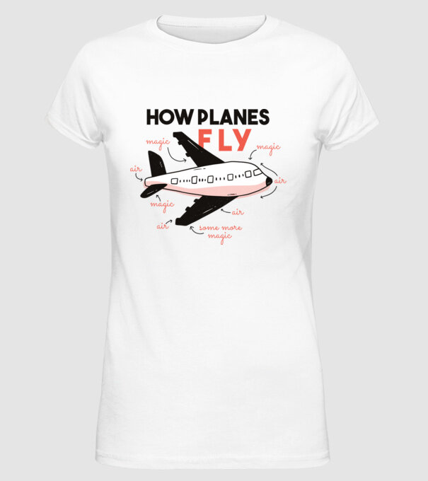Avioane model alb pe tricou