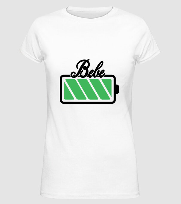 Bebe încărcat model alb pe tricou