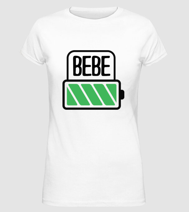 Bebe încărcat model alb pe tricou