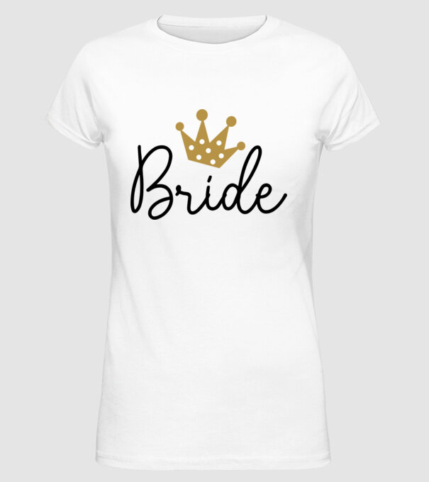 Bride princess model alb pe tricou