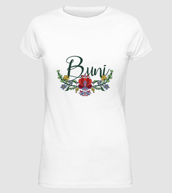 Buni model alb pe tricou