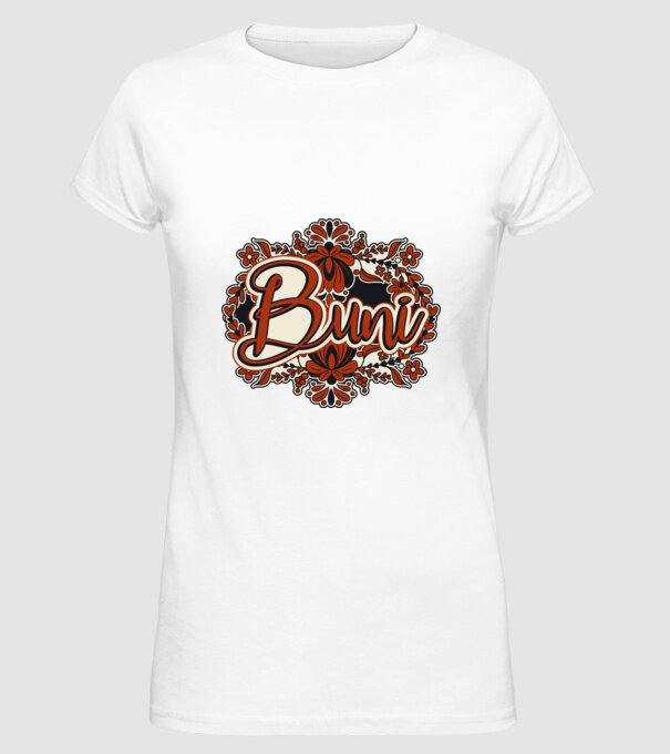 Buni model alb pe tricou