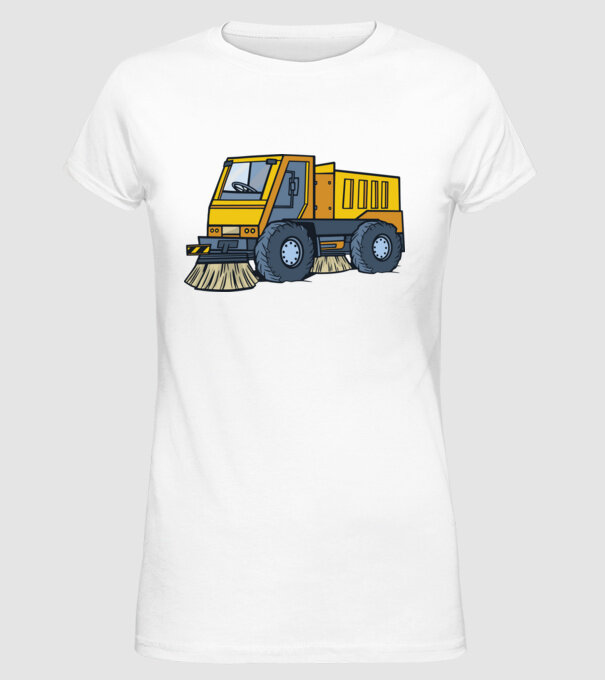 Camioane model alb pe tricou