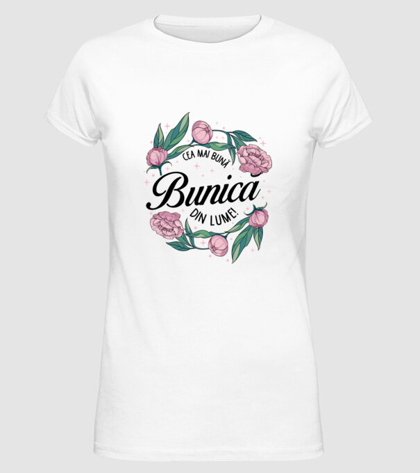 Cea mai bună bunică din lume! model alb pe tricou