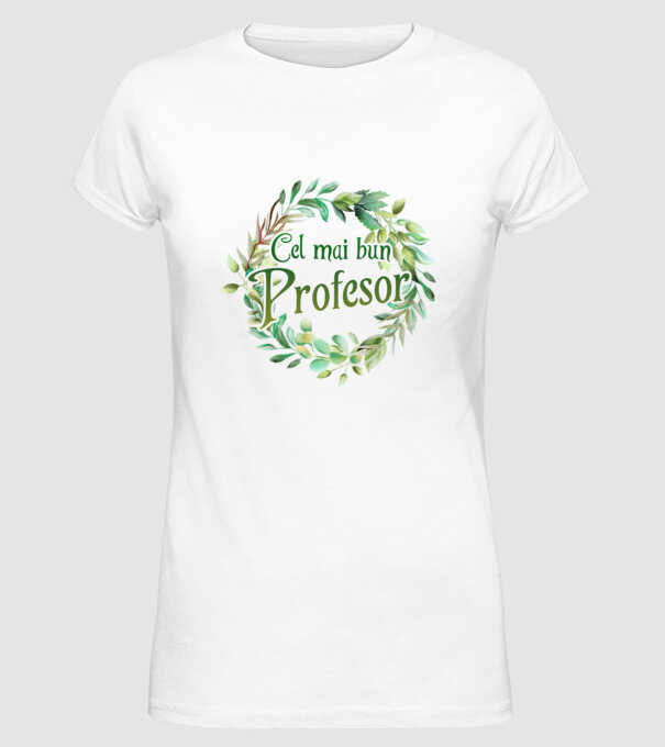 Cel mai bun profesor model alb pe tricou