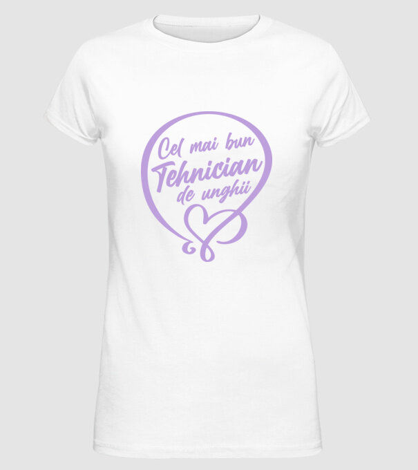 Cel mai bun tehnician de unghii model alb pe tricou