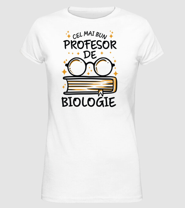 Cel mai profesor biologie model alb pe tricou