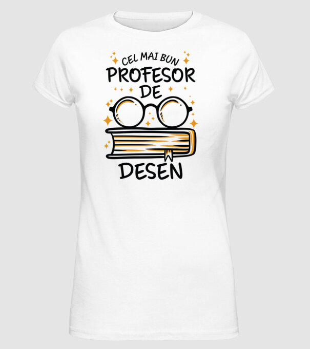 Cel mai profesor de desen model alb pe tricou