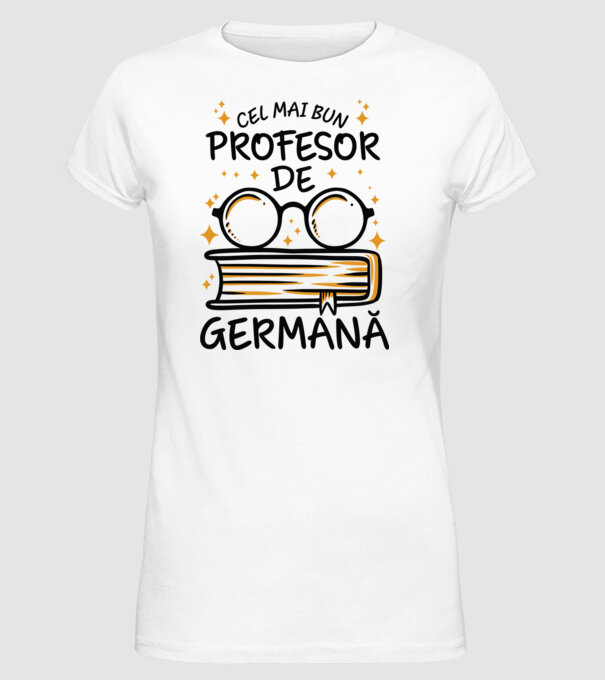 Cel mai profesor germană model alb pe tricou