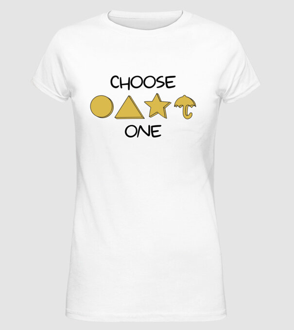 choose one squid game model alb pe tricou
