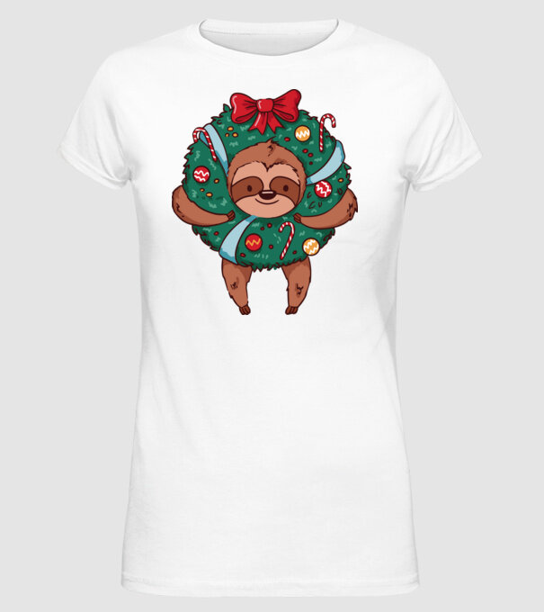 Christmas model alb pe tricou
