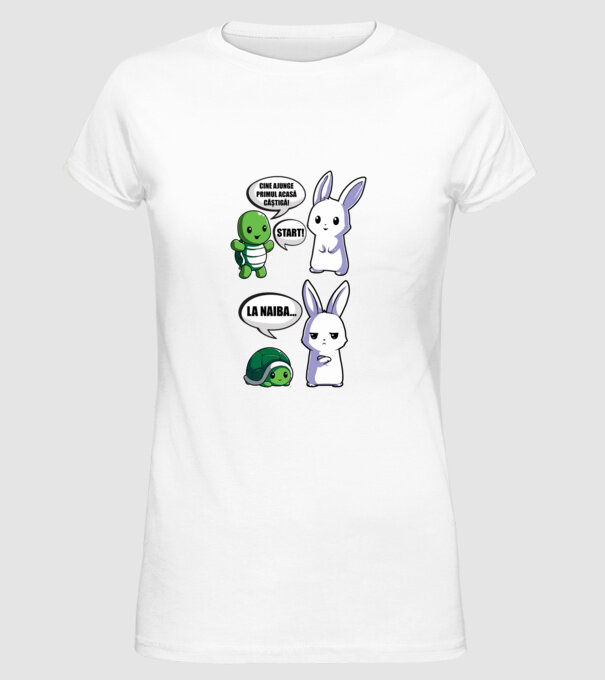 cine ajunge primul acasă câștigă! - start! - la naiba... model alb pe tricou