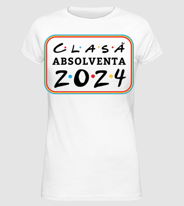 Clasă absolventă friends model alb pe tricou