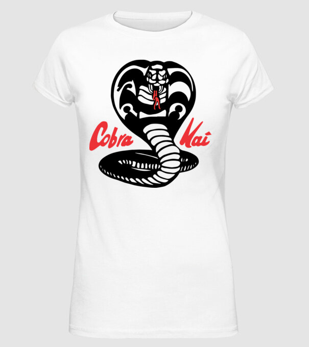 cobra kai classic logo model alb pe tricou