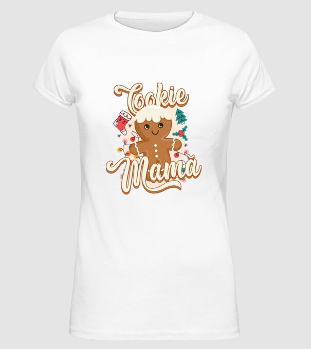Cookie mamă model alb pe tricou