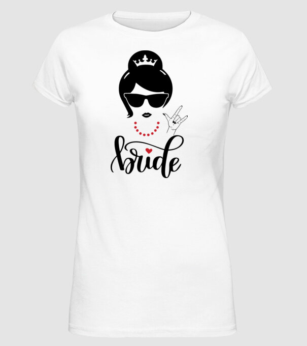 Cool Bride model alb pe tricou