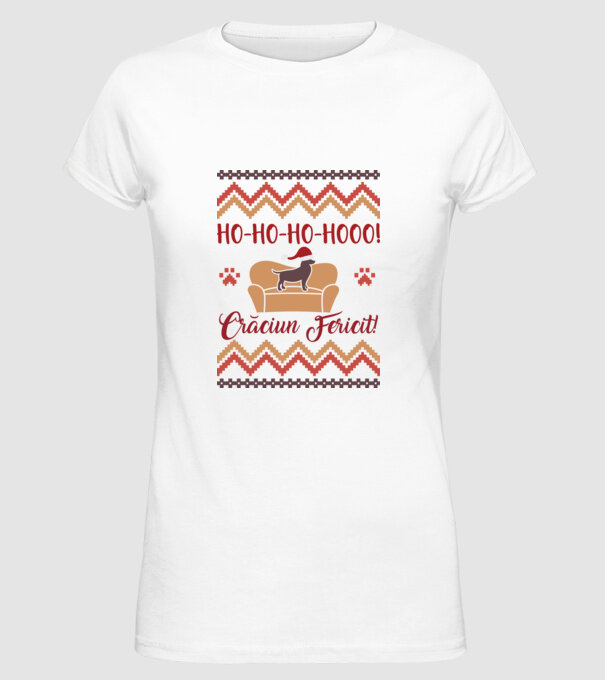 un Crăciun ho-ho-hoo-hoo fericit! model alb pe tricou