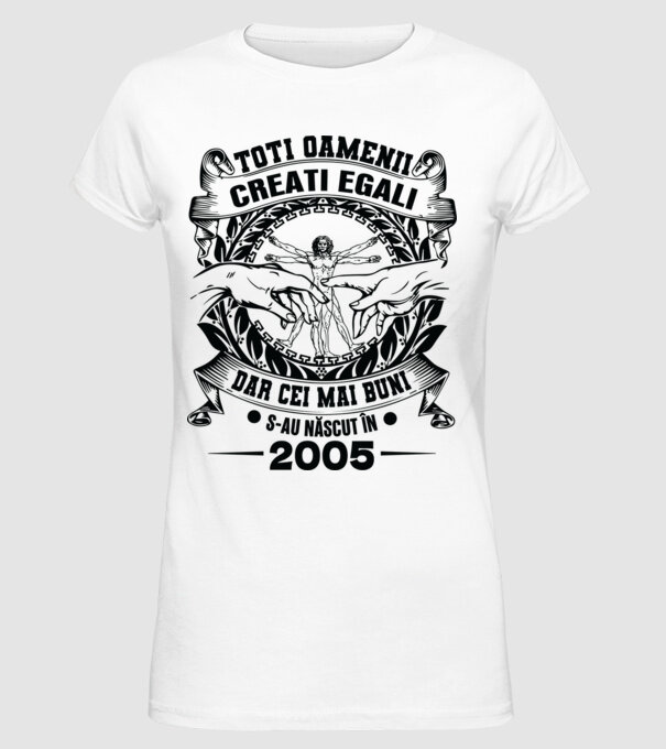 Da Vinci 20 2005 model alb pe tricou