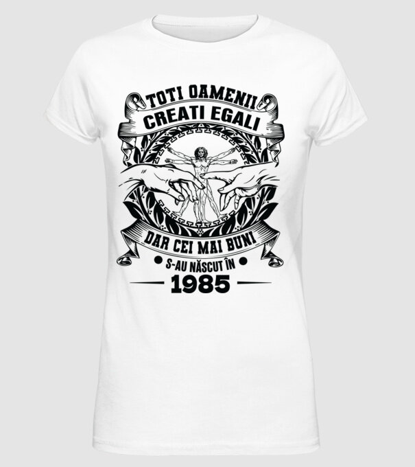 Da Vinci 40 1985 model alb pe tricou