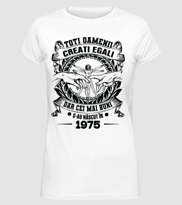 Da Vinci 50 1975 model alb pe tricou