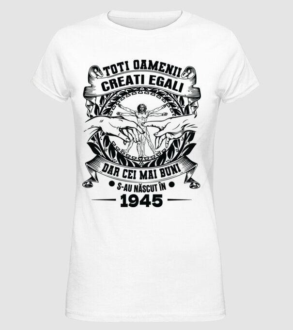 Da Vinci 80 1945 model alb pe tricou