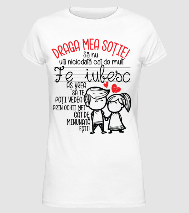 dragul meu soț javitott2411 model alb pe tricou