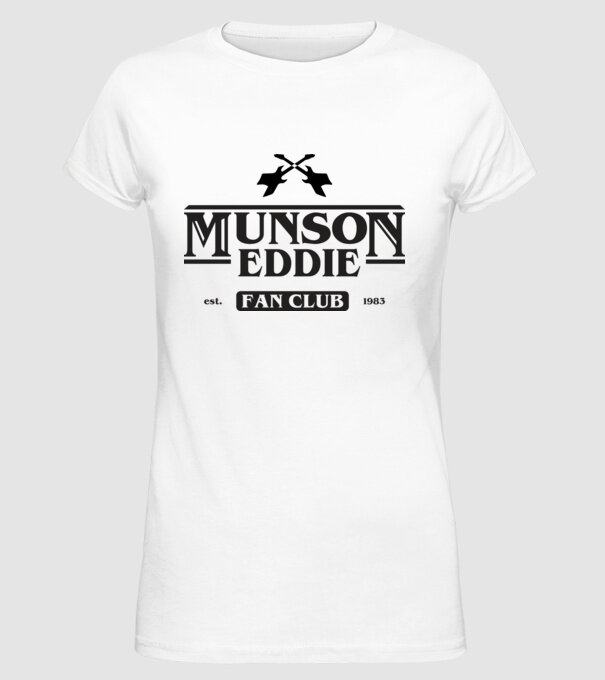 eddie munson fan club model alb pe tricou