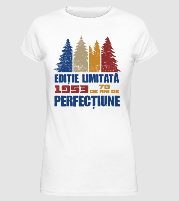 Ediție limitată 1953 - 70 de ani de perfecțiune model alb pe tricou