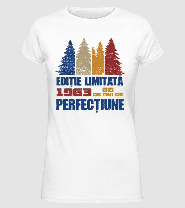 Ediție limitată 1963 - 60 de ani de perfecțiune model alb pe tricou