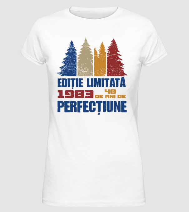 Ediție limitată 1983 - 40 de ani de perfecțiune model alb pe tricou