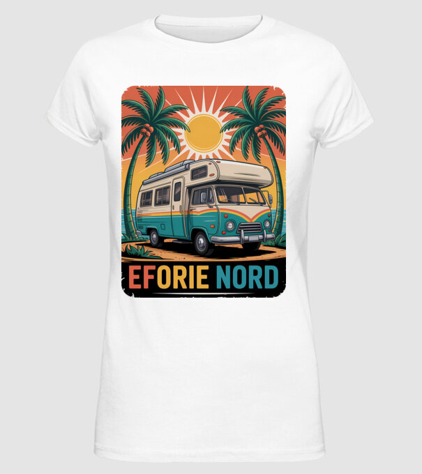 Eforie Nord model alb pe tricou
