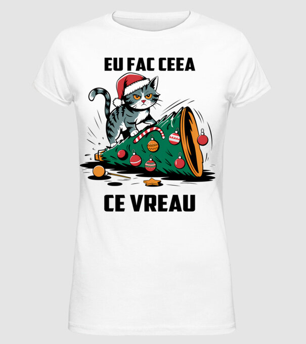 Eu fac ceea ce vreau Alb model alb pe tricou