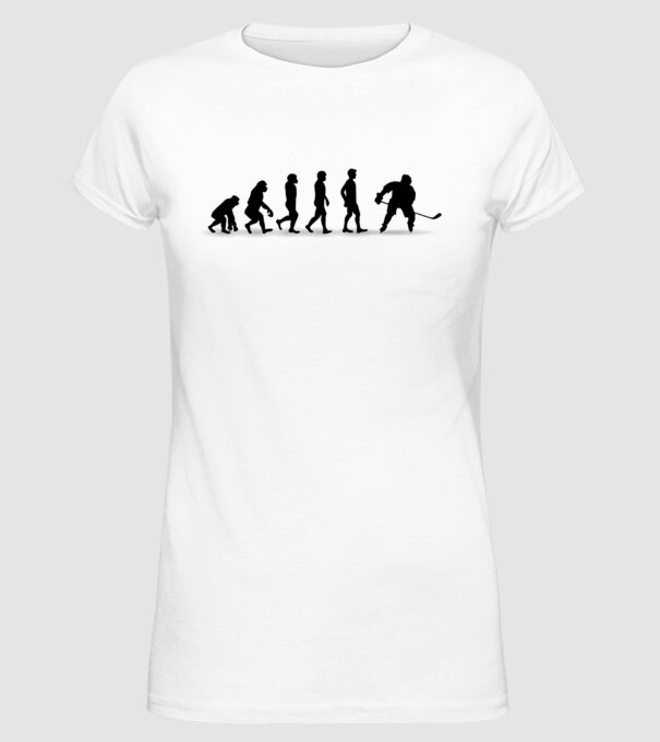 Evolution Hockey model alb pe tricou