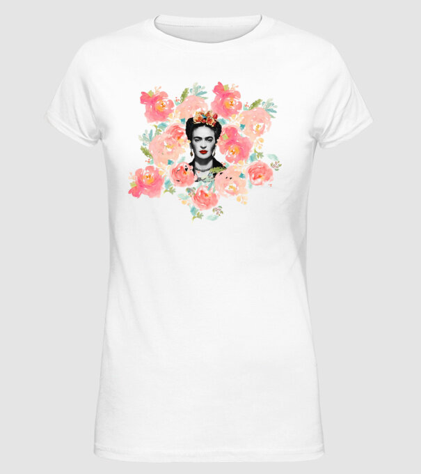 Frida Kahlo 2 model alb pe tricou