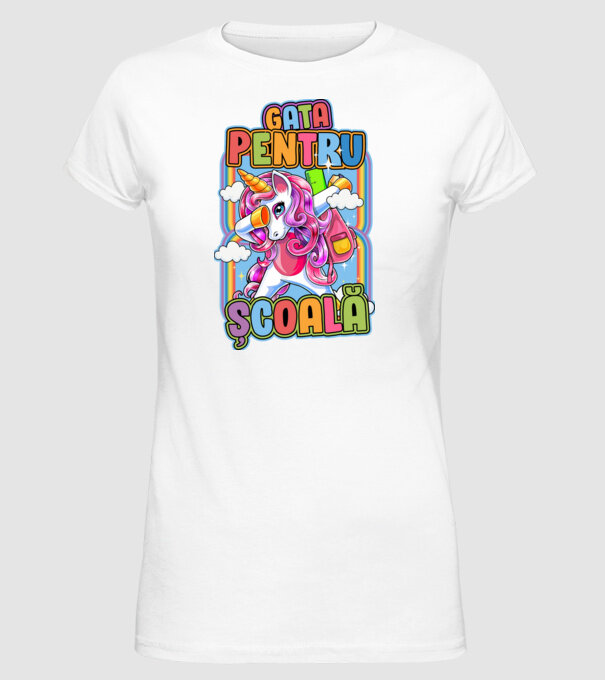Gata pentru școală D1947707 model alb pe tricou