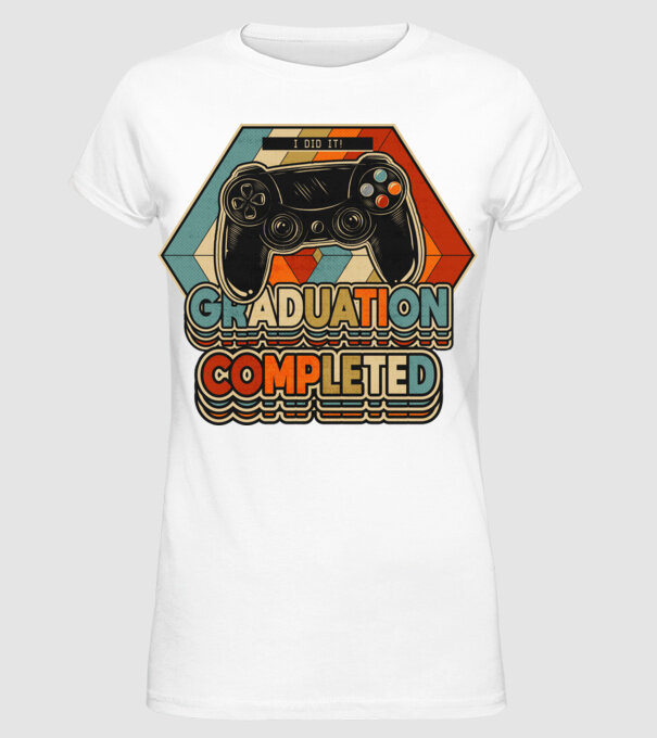 Graduation Completed model alb pe tricou
