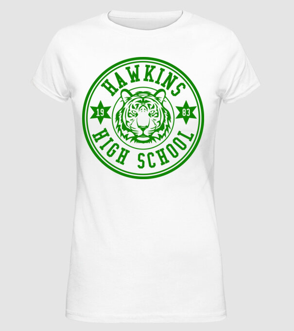 hawkins high school model alb pe tricou