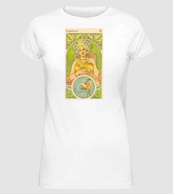 Horoscop Tarot CAPRICORNUL model alb pe tricou