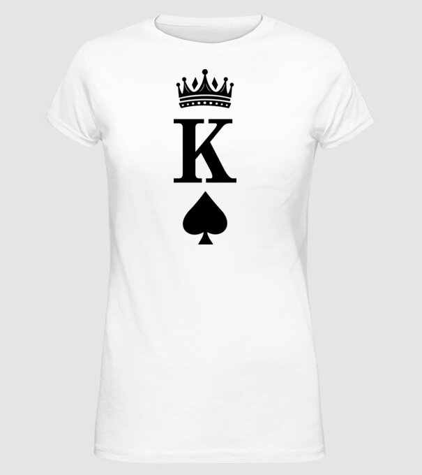 King model alb pe tricou