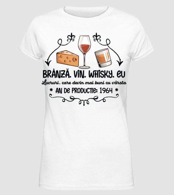 Lucruri, care devin mai buni cu vârsta 1964 60 de ani model alb pe tricou