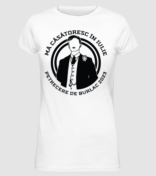 mă căsătoresc în iulie model alb pe tricou