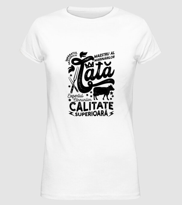 Împăratul grătarului, maestru al marinărilor, expertul cărnurilor - tată - Calitate superioară model alb pe tricou